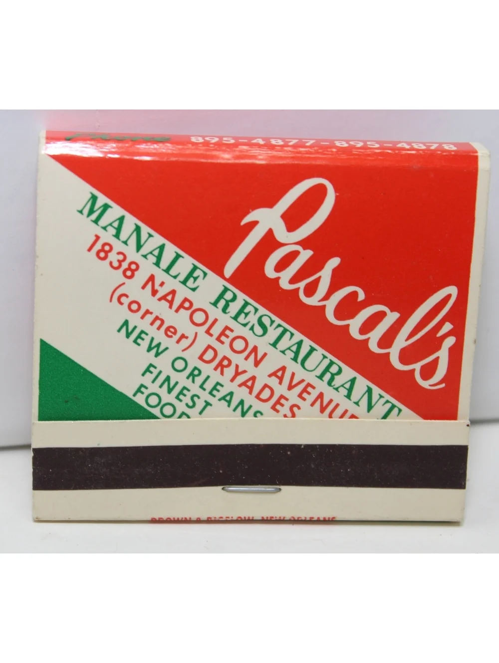 Vintage Matchbook Pascal's Manale Restaurant New Orleans, Louisiana BBQ Shrimp